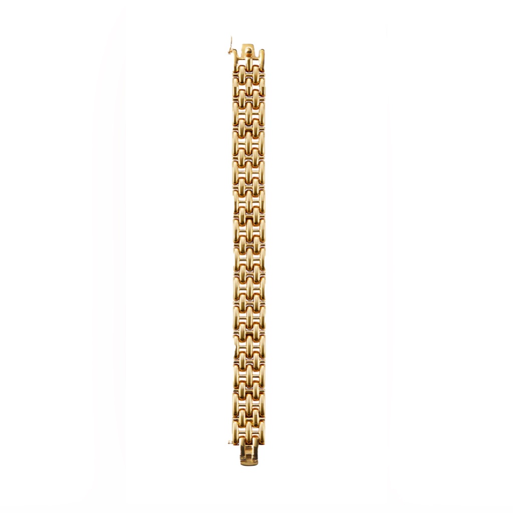 Women's Polished Gold Link Bracelet